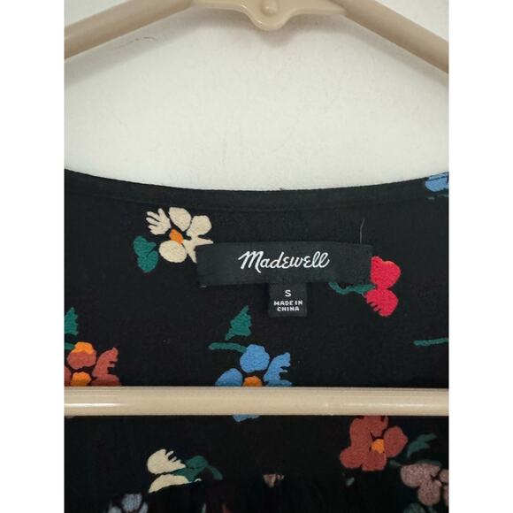 Madewell Wrap Top Womens Size Small Pressed Flowers Print Viscose - Picture 5 of 6